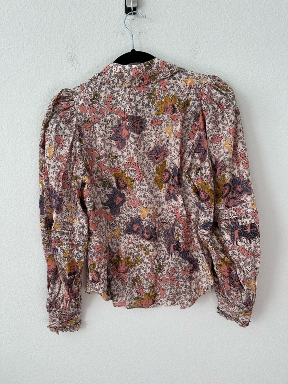 Ulla Johnson Long Puff-Sleeve Cotton Circe Blouse SZ US 0 - Picture 6 of 6